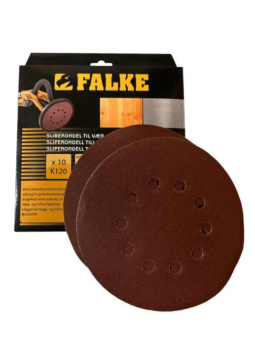 Falke slipeskive Ø220 mm K120 10-pk.